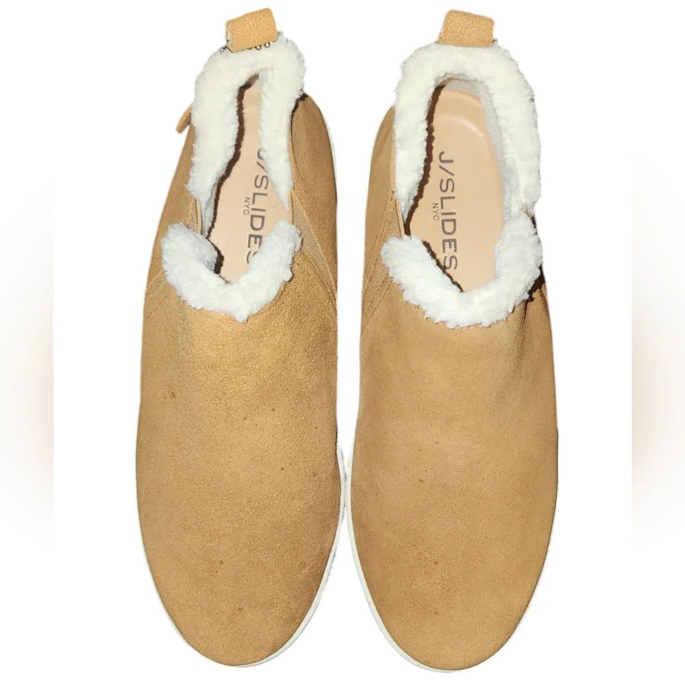 J/Slides Magic Boot Cognac Waterproof Suede Women's Size 8.5 - Picture 6 of 8